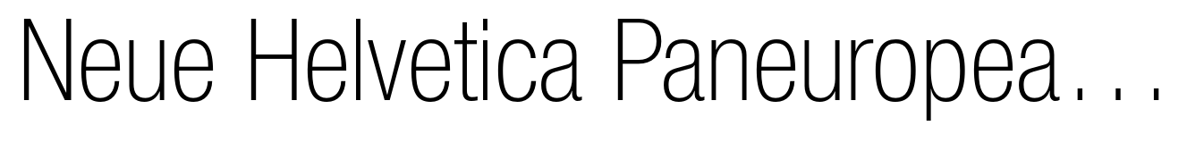 Neue Helvetica Paneuropean 37 Condensed Thin